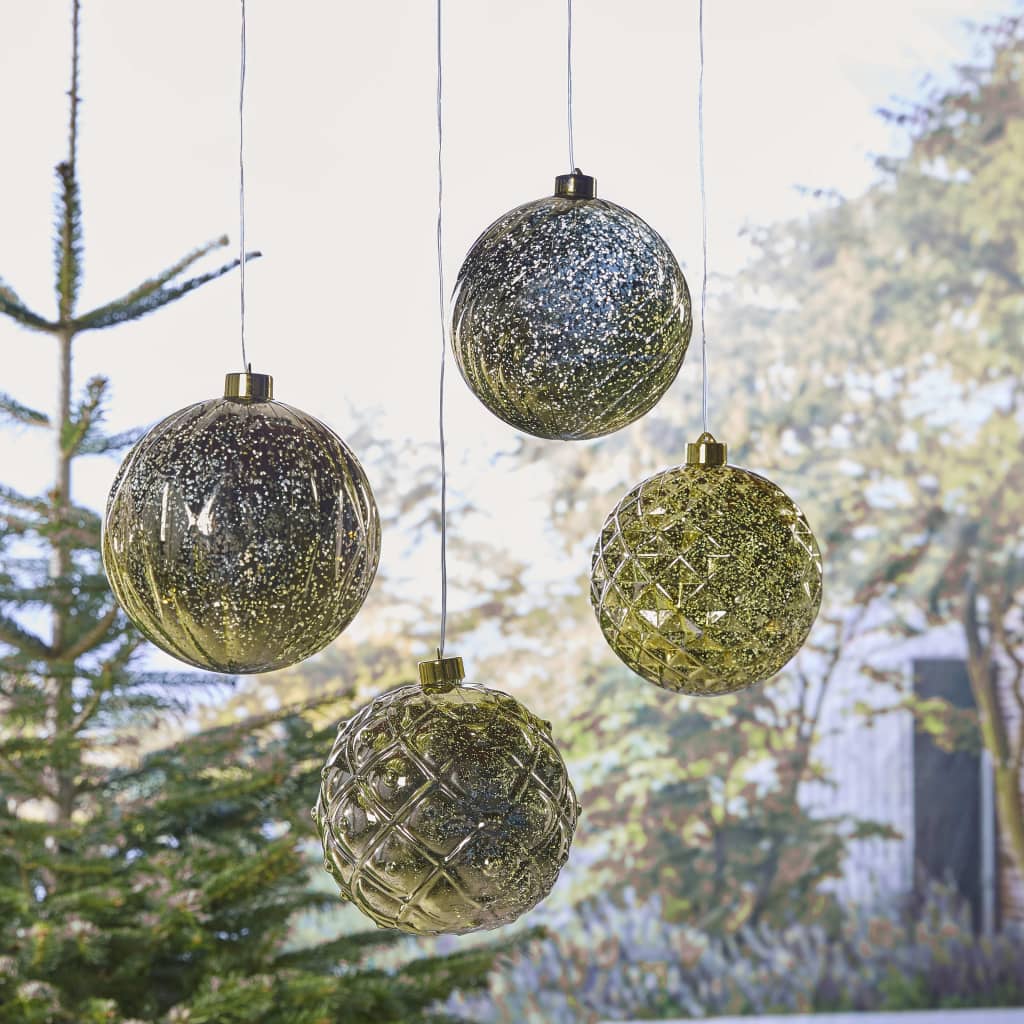 

Luxform Hanglamp op batterijen Ball Diamonds LED goudkleurig