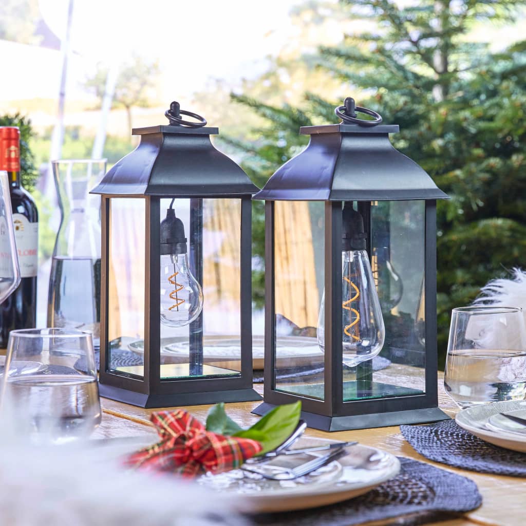 

Luxform Tafellamp op batterijen LED Black Lantern T10