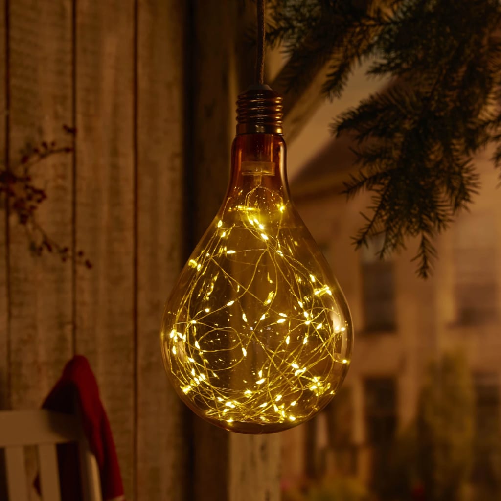 Luxform Lighting LED-Seillampe Ps160 Birnenform Batterie Transparent