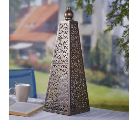 Luxform Lighting Lampe à LED sur piles Pyramid 45 cm Cuivre