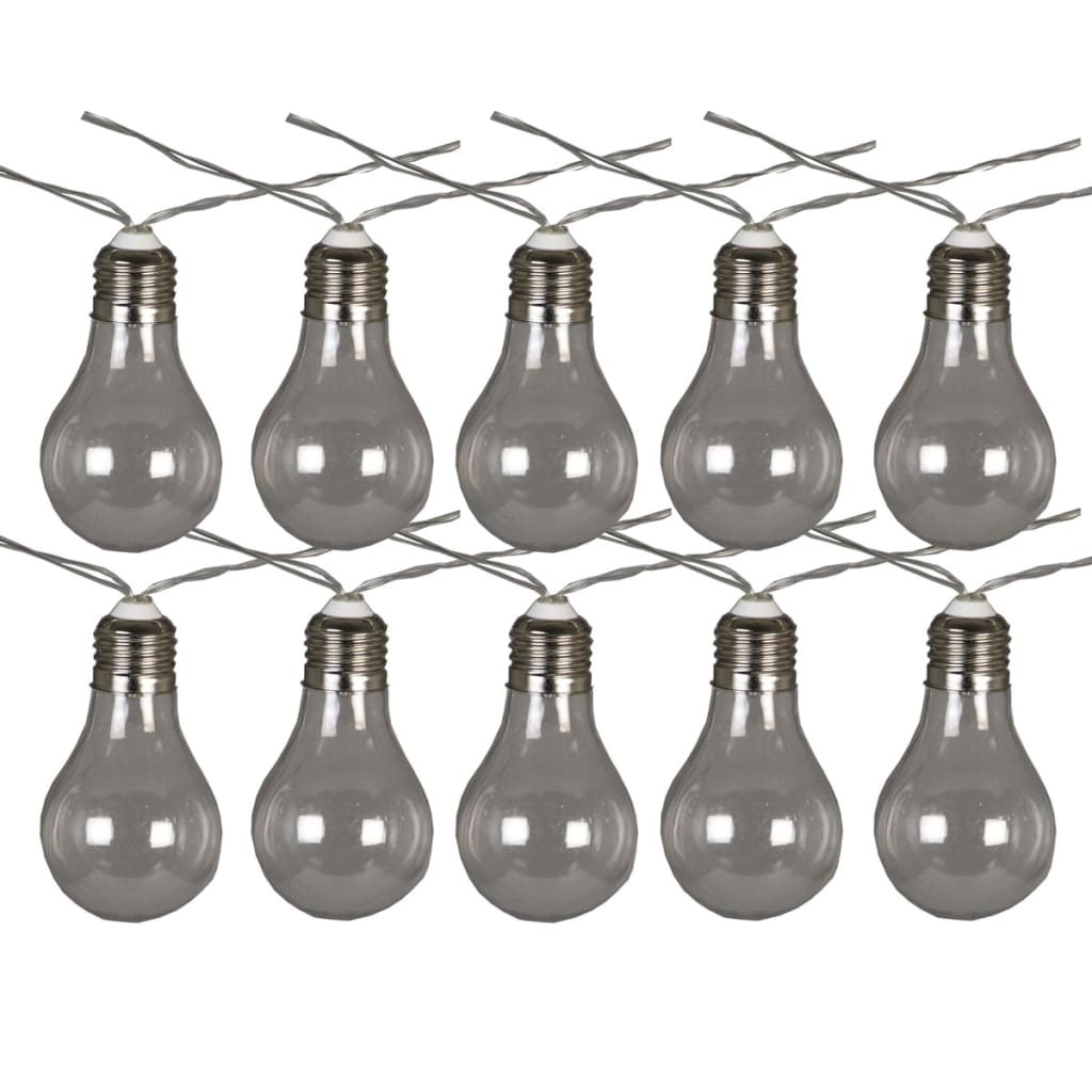 

Luxform Feestverlichting op batterijen met 10 LED's doorzichtig 95110
