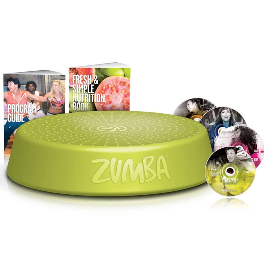 Zumba Steppilauta ja 4 kuntoilu-DVD:tä vihreä ZUS001