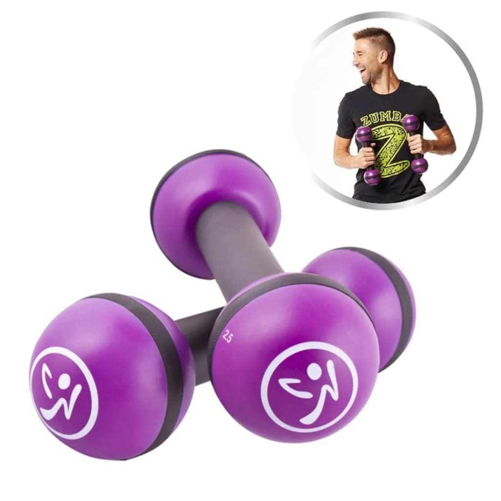 VidaXL - Zumba Trainingsgewicht 2 stuks 1 kg paars ZUM011