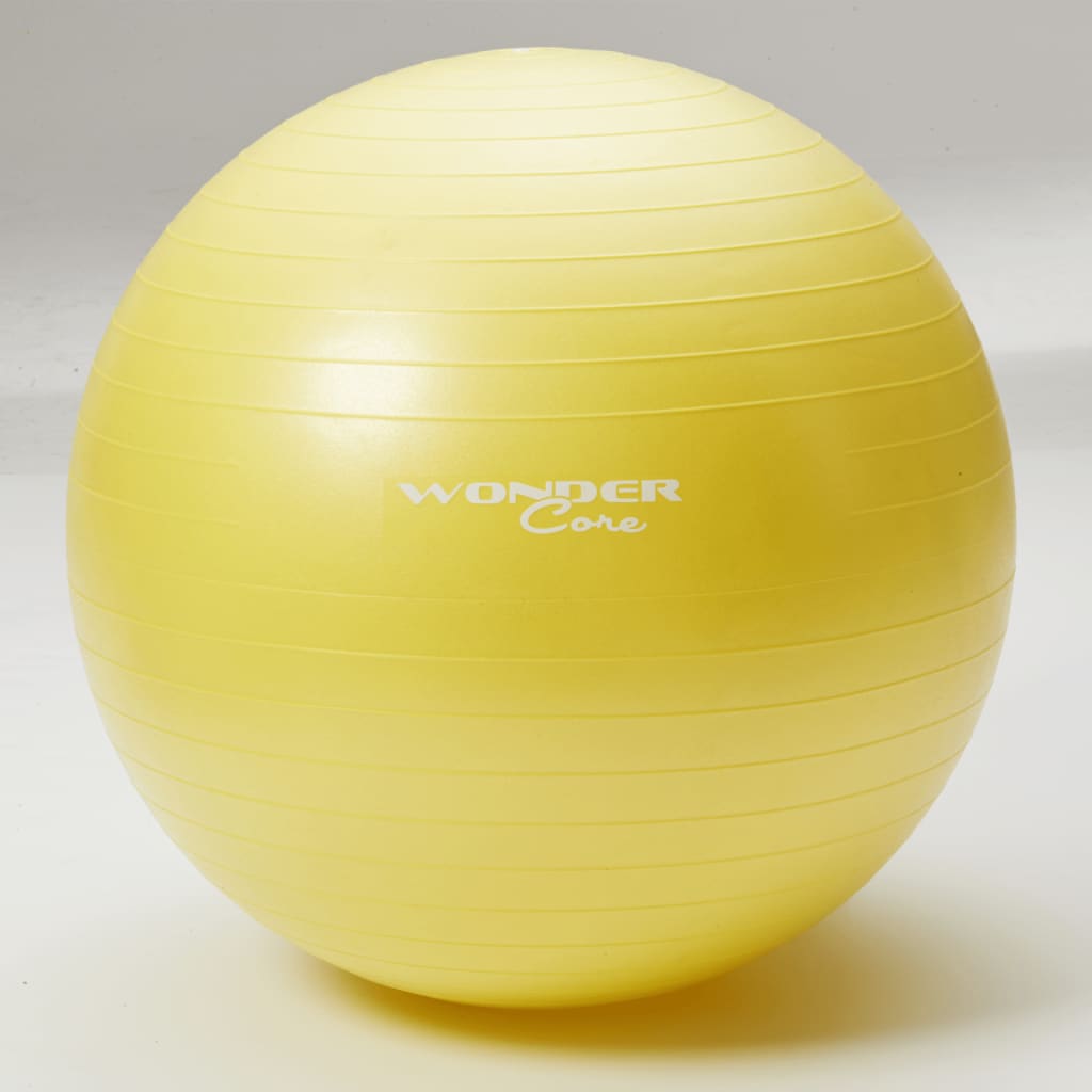 Wonder Core Ballon de gymnastique anti-éclatement 65 cm Jaune