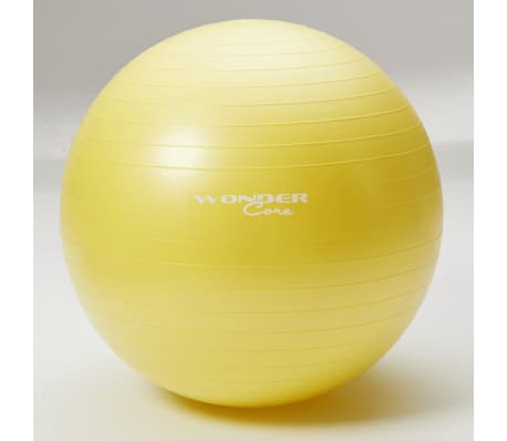 Wonder Core Ballon de gymnastique anti-éclatement 65 cm Jaune