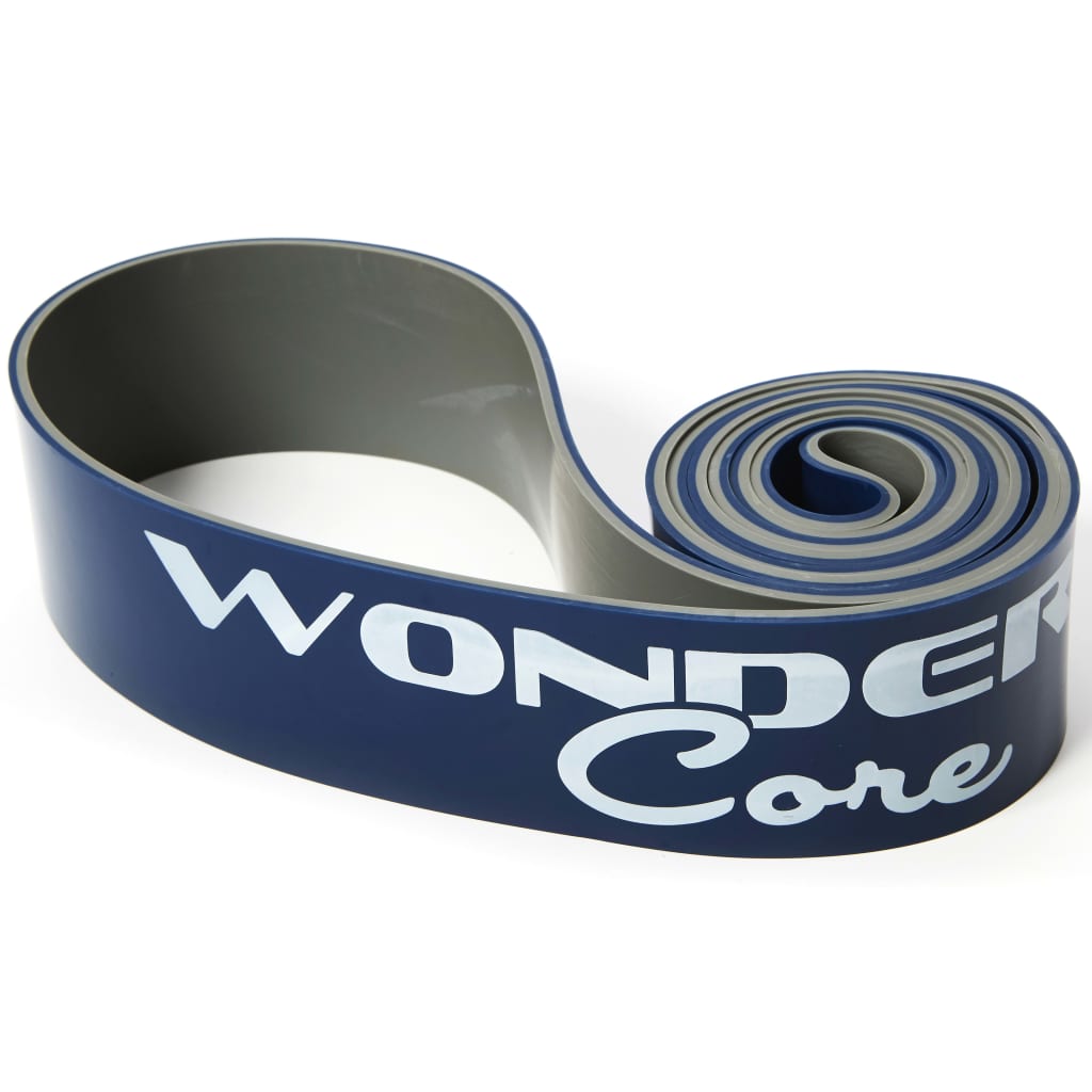 Wonder Core Trainingsband 6,4 cm marineblauw en grijs WOC049