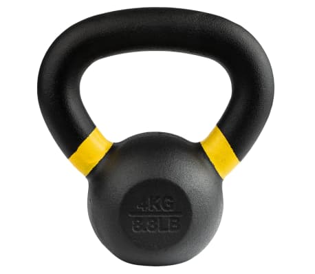 Wonder Core Power Coating Kettlebell 4 kg Black and Yellow