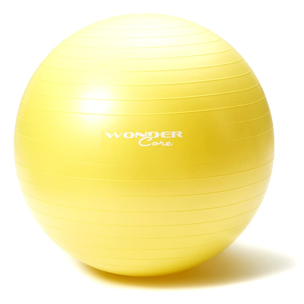 Wonder Core Ballon de gymnastique anti-éclatement 55 cm Jaune