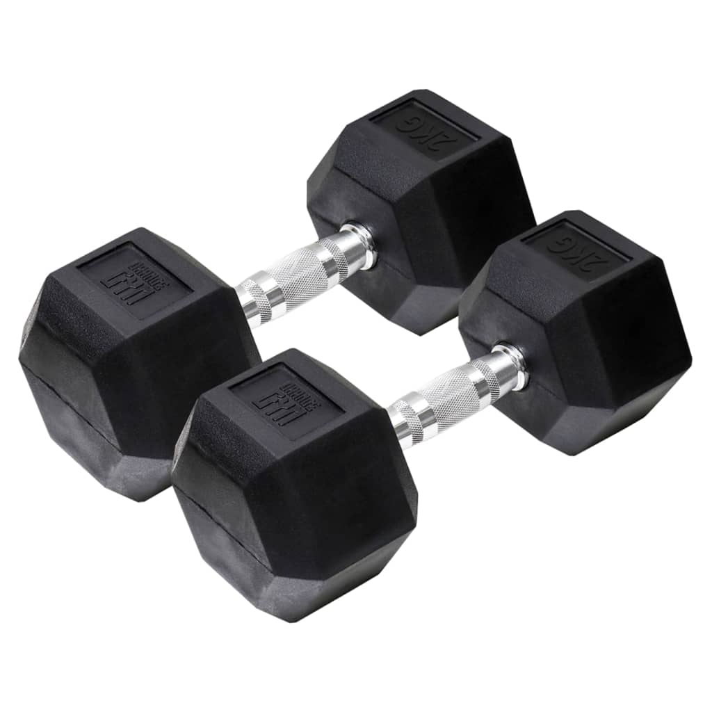 Orange Gym Haltères hexagonales 2x2 kg Noir