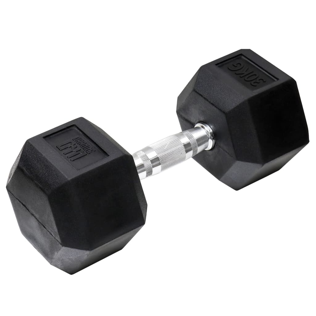 Orange Gym Hex-Hantel 30 kg Schwarz