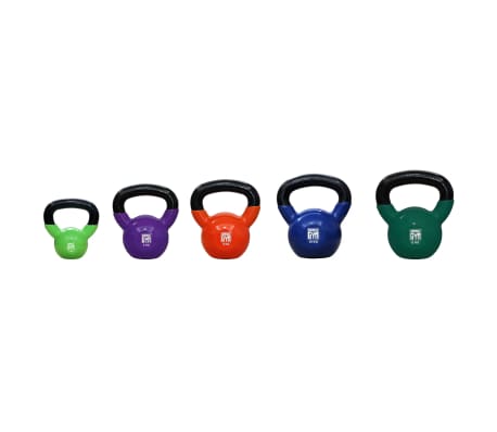 Orange Gym vinylbelagt kettlebell 6 kg lilla