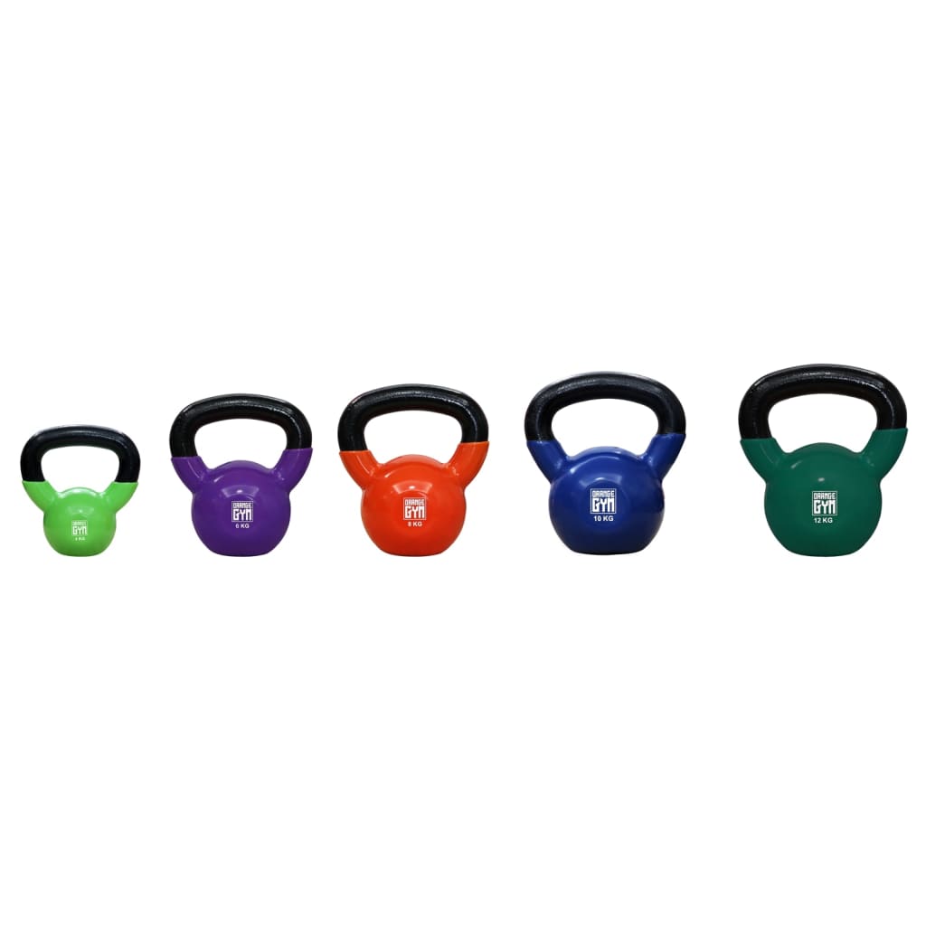 Orange Gym Vinyl-Kettlebell 8 kg Rot