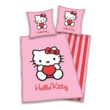 Hello Kitty flanel dekbedovertrek - 1-persoons (140x200 cm + 1 sloop)