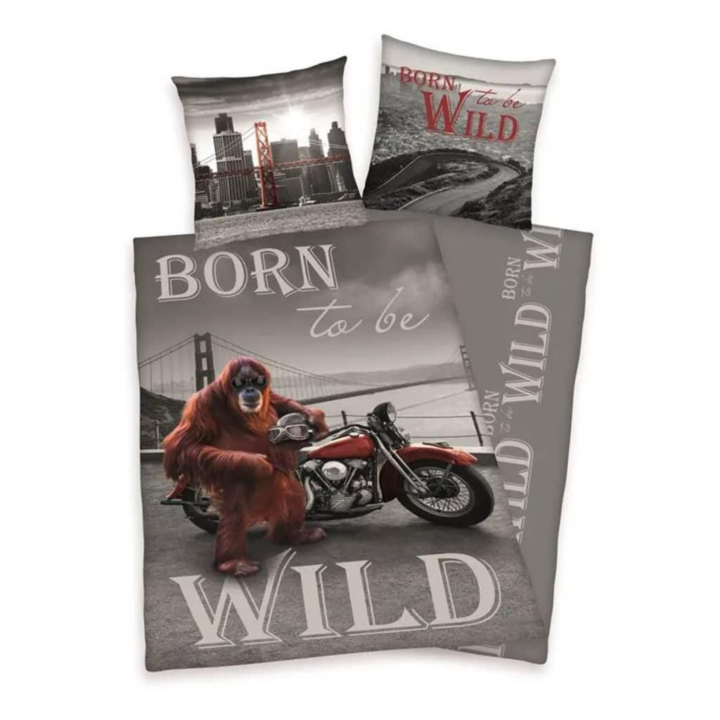 Merkloos Born To Be Wild Dekbedovertrek 100 Katoen 1 Persoons 140X200 huismerk kopen in de aanbieding