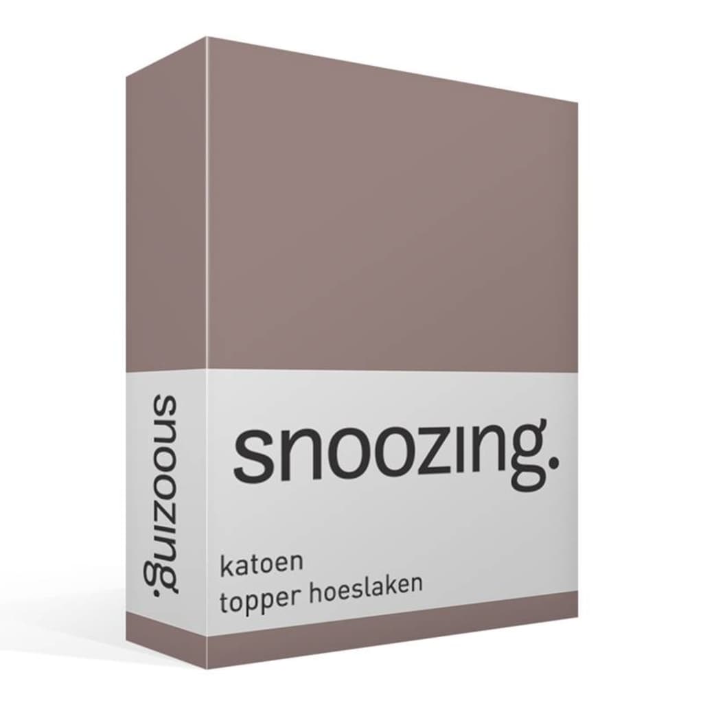 Afbeelding Snoozing katoen topper hoeslaken - Lits-jumeaux (200x200 cm) - 100% door Vidaxl.nl