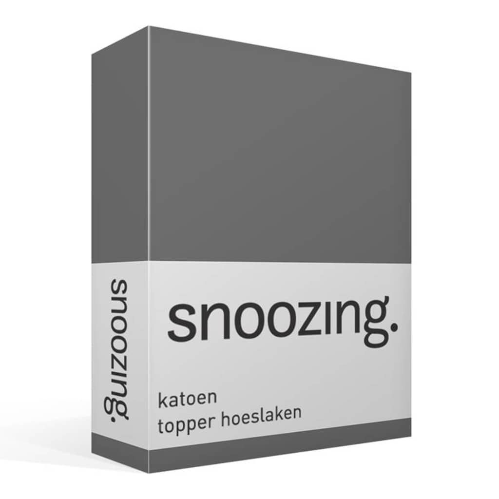 Afbeelding Snoozing katoen topper hoeslaken - Lits-jumeaux (180x200 cm) - 100% door Vidaxl.nl