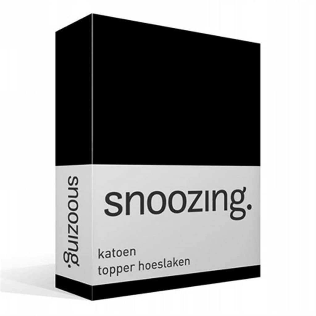 Afbeelding Snoozing katoen topper hoeslaken - Lits-jumeaux (160x220 cm) - 100% door Vidaxl.nl