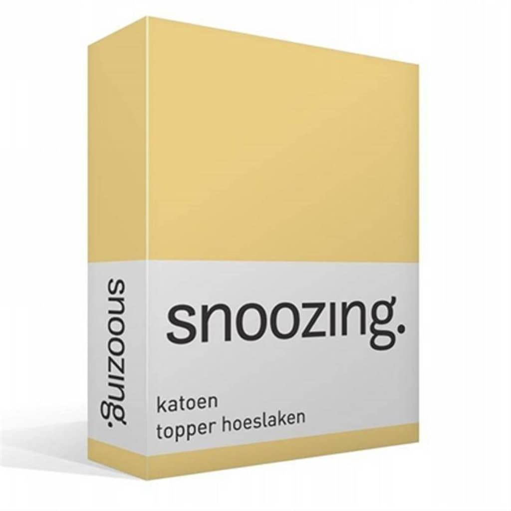 Afbeelding Snoozing katoen topper hoeslaken - Lits-jumeaux (200x200 cm) - 100% door Vidaxl.nl