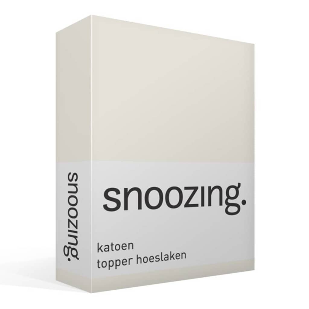 Snoozing katoen topper hoeslaken - 1-persoons (90x220 cm) - 100%