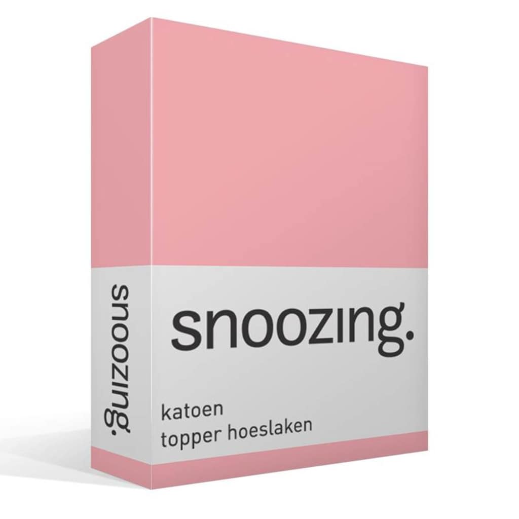 Afbeelding Snoozing katoen topper hoeslaken - Lits-jumeaux (180x220 cm) - 100% door Vidaxl.nl