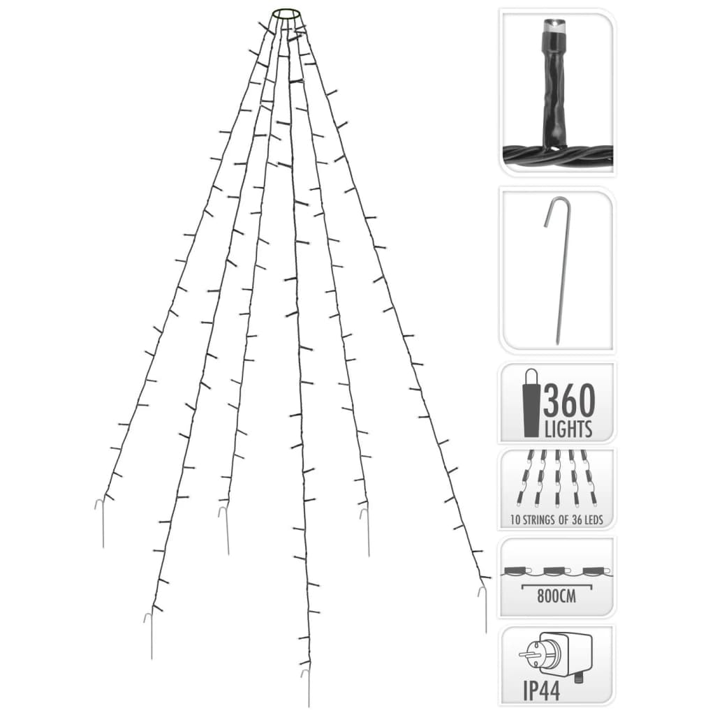 Afbeelding Nampook Vlaggenmast verlichting 360led door Vidaxl.nl