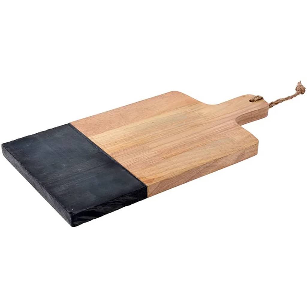 Excellent Houseware Snijplank natuursteen-hout 37x19cm