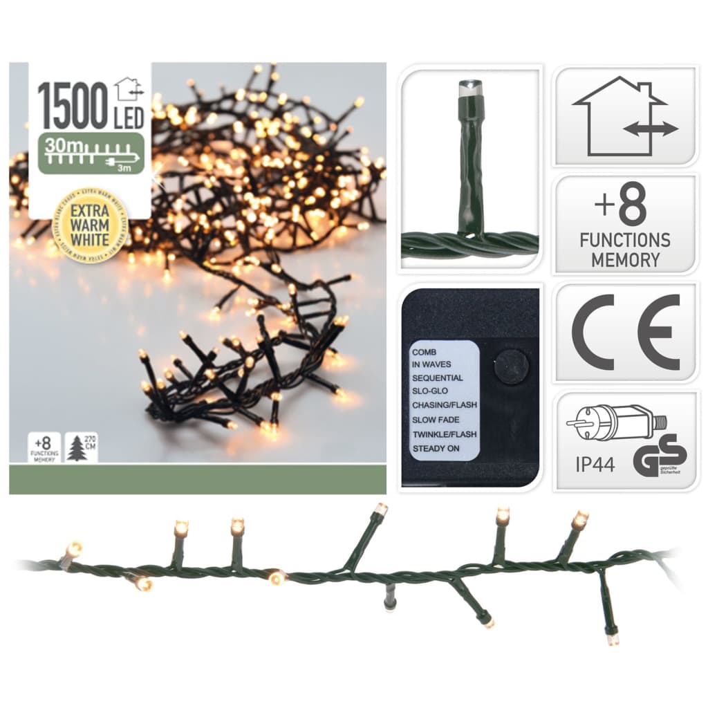 Afbeelding Generic Microcluster 1500led ww 30mtr door Vidaxl.nl