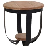 Home&Styling Beistelltisch 48,5 x 51 cm Teak und Metall
