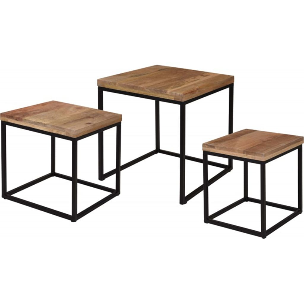 Home&Styling Side Table Set 3 pcs Mango Wood