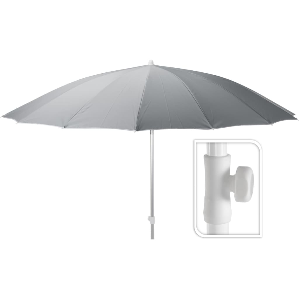 Afbeelding Ambiance Parasol 'Shanghai' - Ø220cm - grijs door Vidaxl.nl