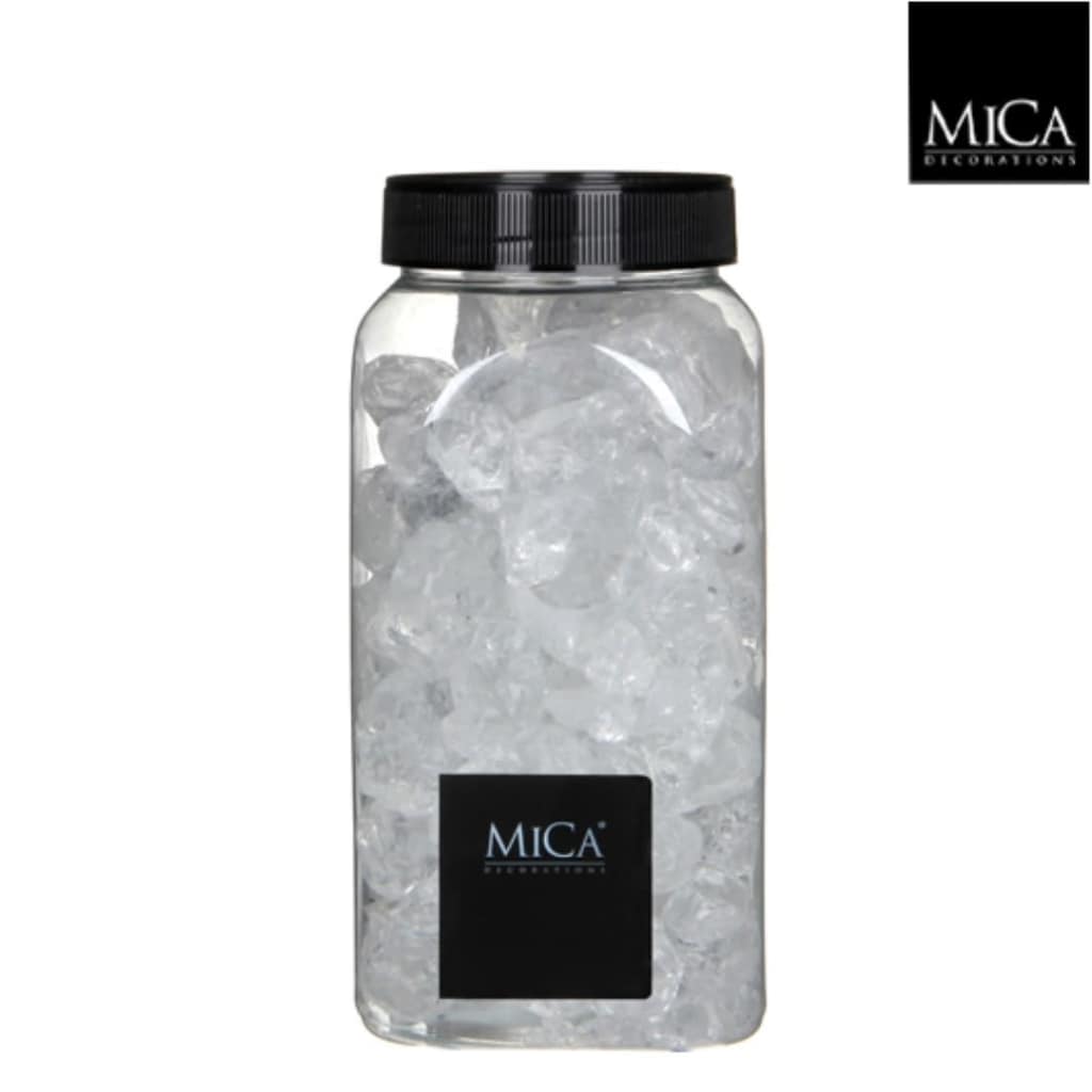 Mica Decorations Glas brokken transparant 25-30 mm fles 1kg l6,5xb6,5xh15,5 cm
