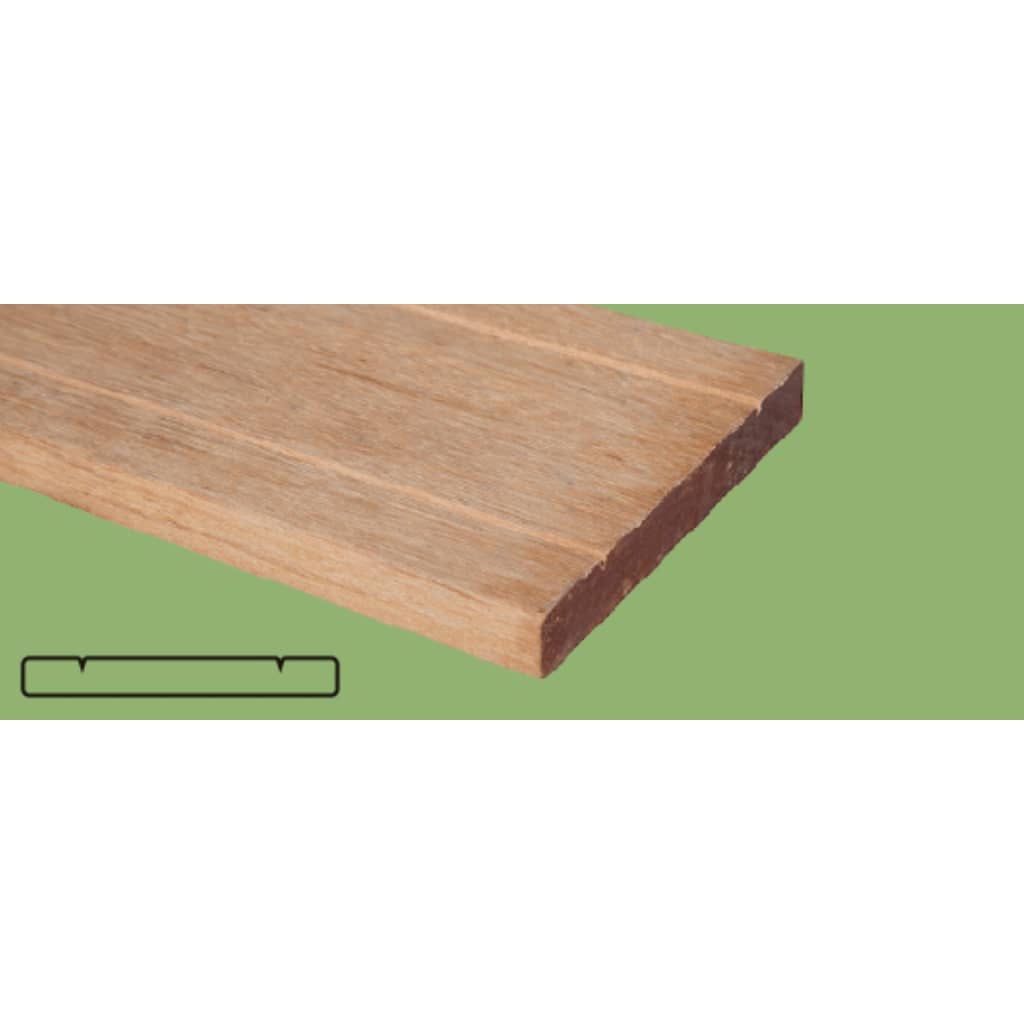 Minimaal 5! Keruing schuttingplank 1,8 x 14,5 x 245 cm Carpentier