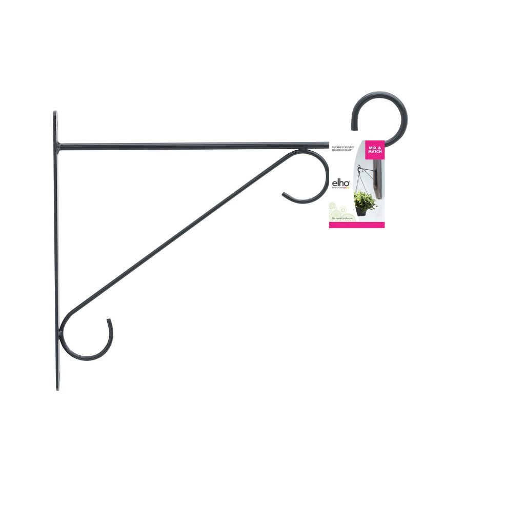 Elho 2 Stuks Bloembak Wandhaak Elegant 30 Cm Antraciet elho kopen in de aanbieding