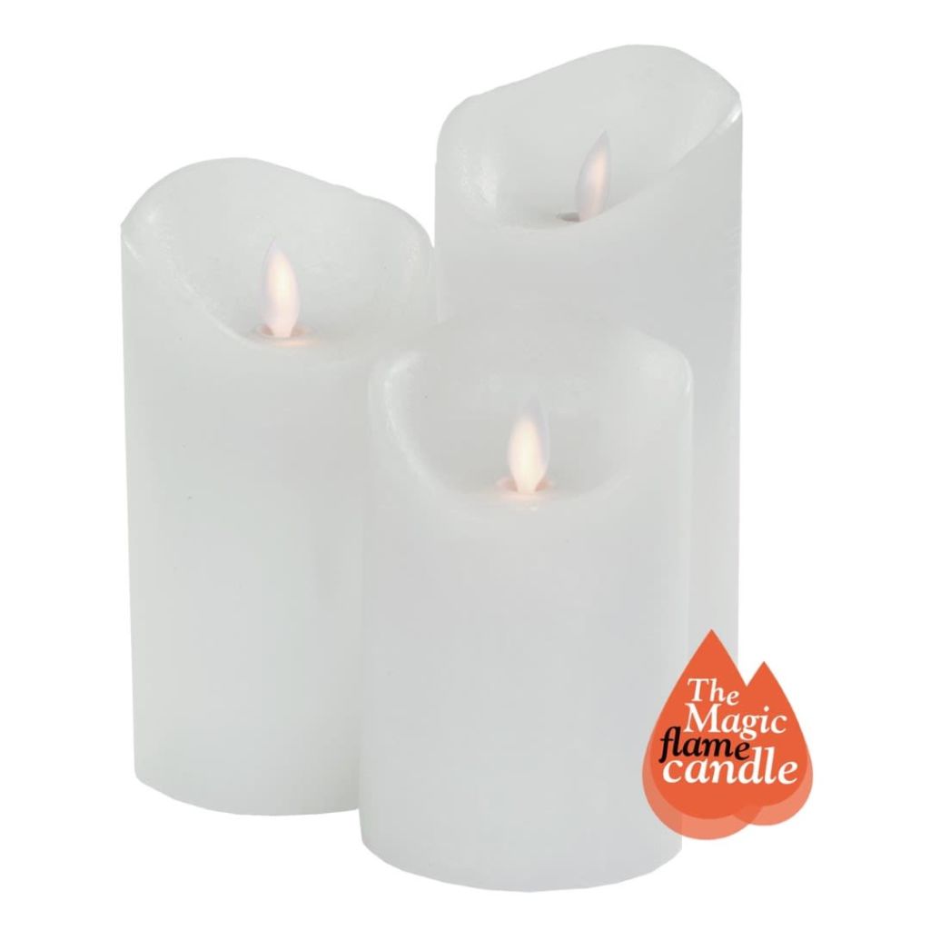 Magic Flame 4 Stuks Kaars 76X127 Mm Wit Timer magic flame kopen in de aanbieding