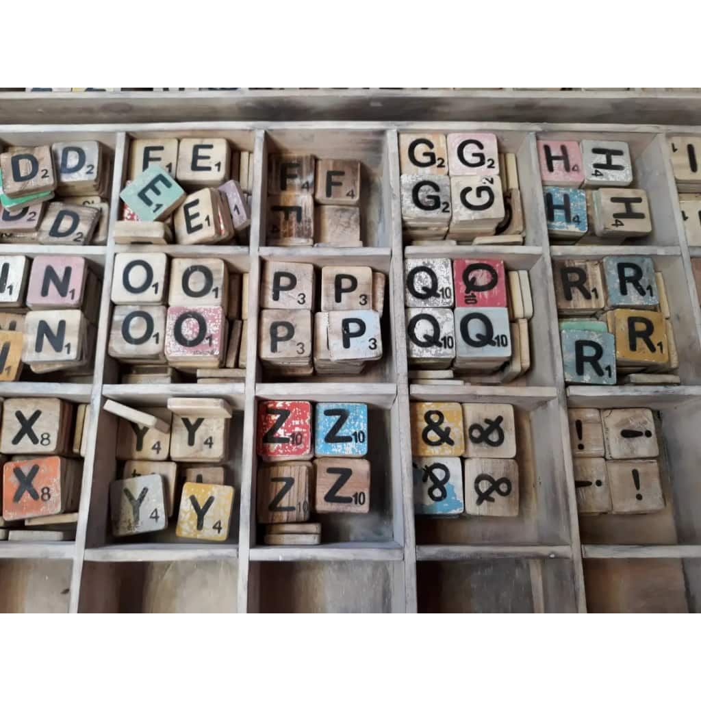 Warentuin over Zee Losse Scrabble letters x5