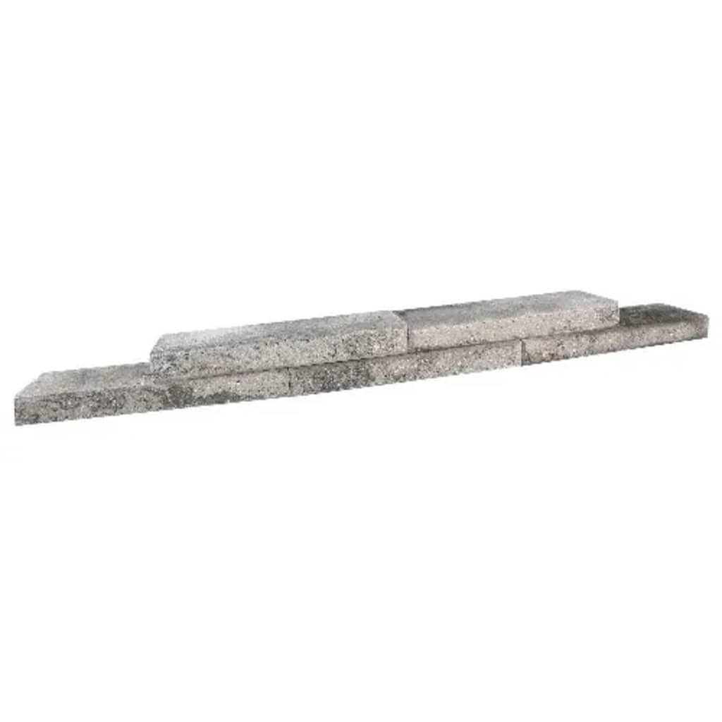 3 stuks! Abbey walling grijs/zwart 55x20x6.5 cm Gardenlux