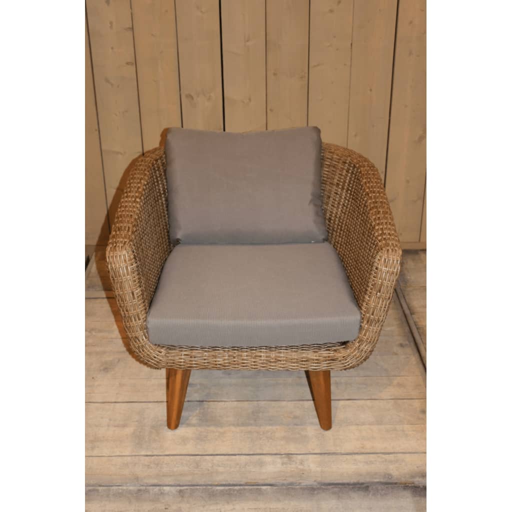 Eurofleur Mira Dining Stoel Rattan Grey huismerk kopen in de aanbieding