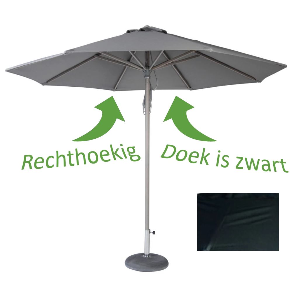 Afbeelding Parasol Evian 200x300 cm Zwart door Vidaxl.nl