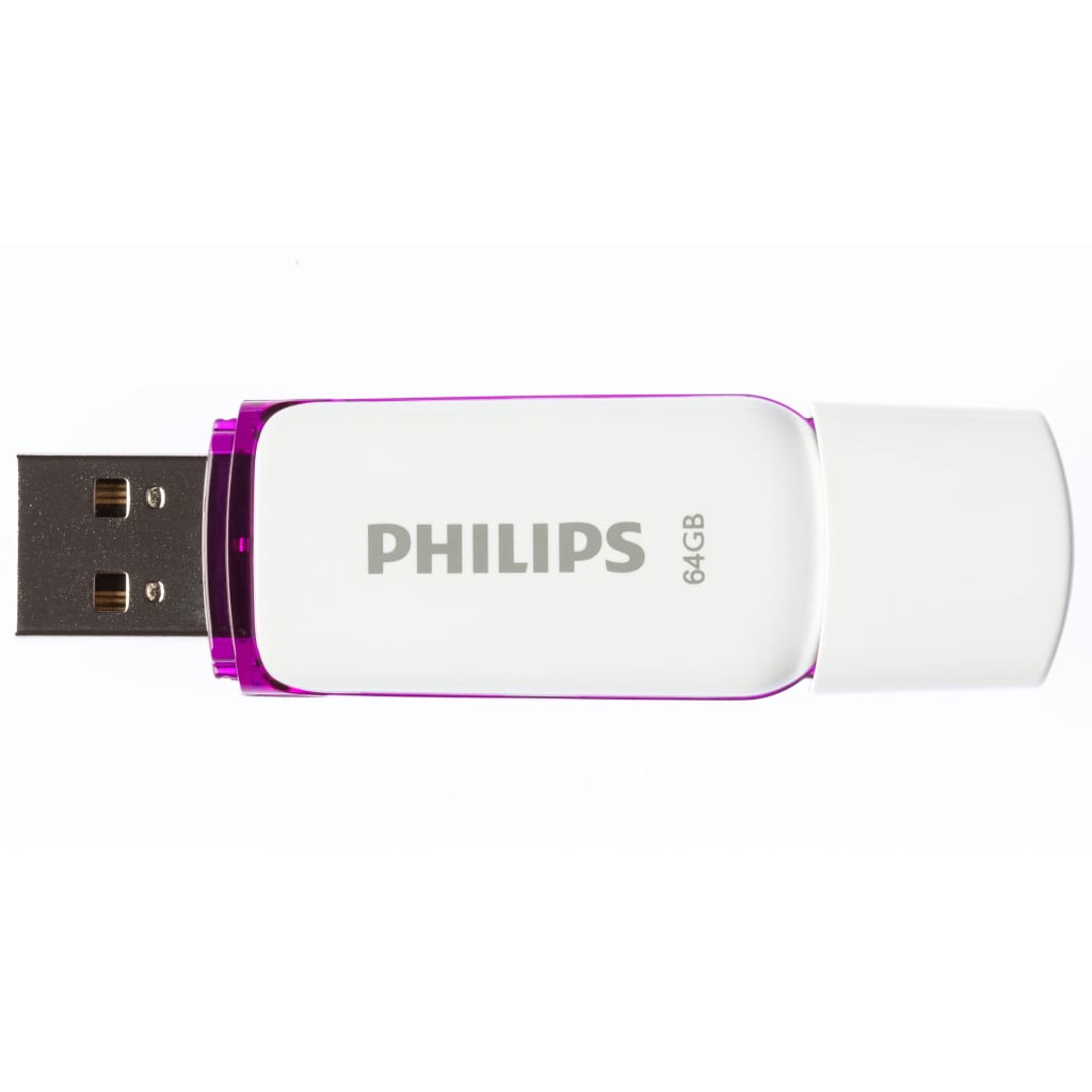 

Philips USB-stick Snow USB 2.0 64 GB wit en paars