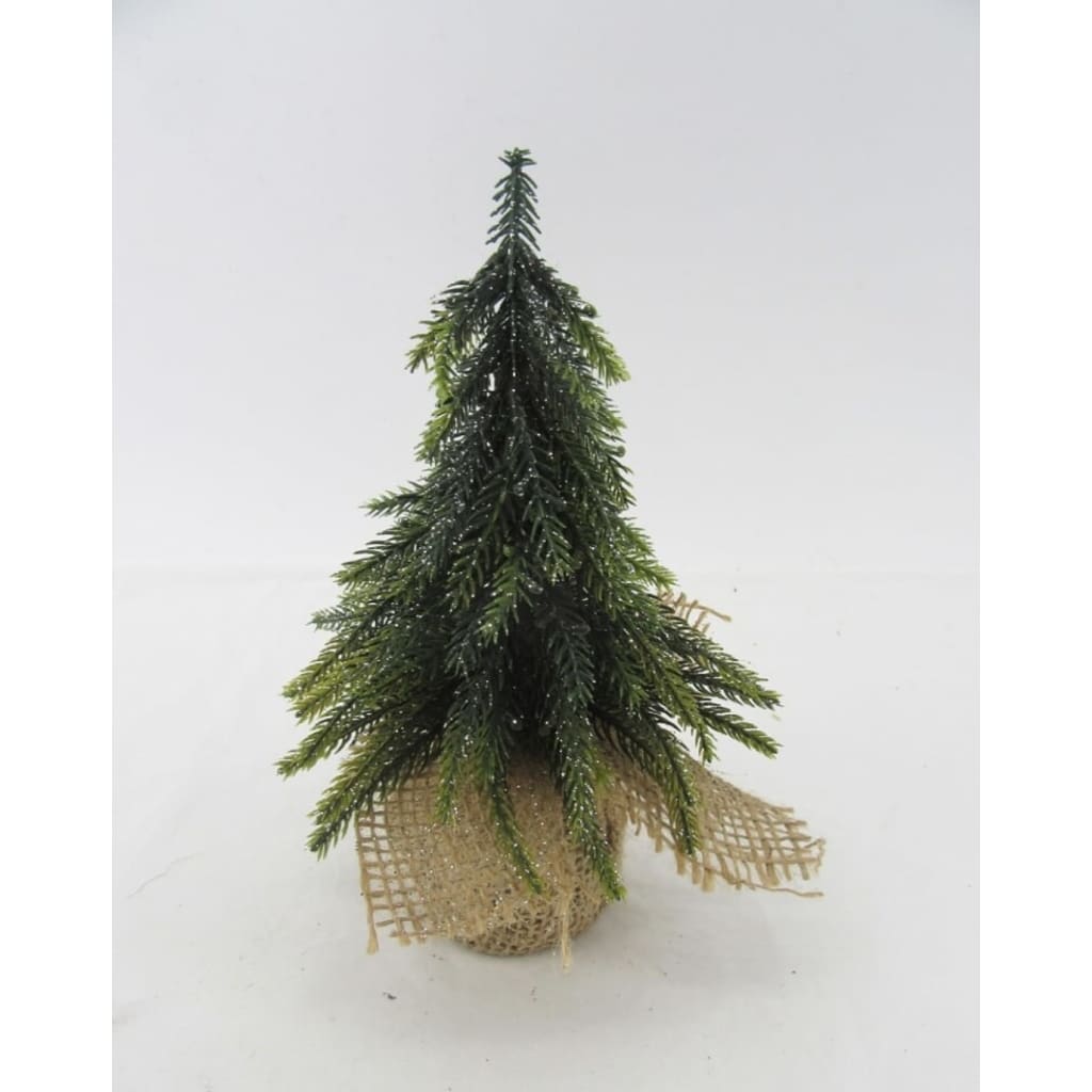 TW Collection Deco kerstboom H20cm silver finish