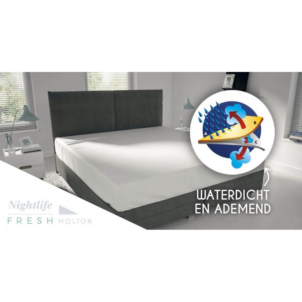 Afbeelding Nightlife - Waterdichte matrasbeschermer - voor matras - Polykatoen door Vidaxl.nl