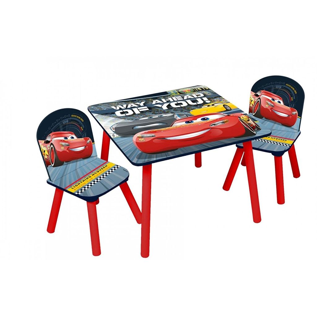 Afbeelding Disney Cars houten tafel met stoelen rood door Vidaxl.nl