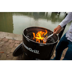 Drumgrill Small 60 Liter Holzkohlegrill, Feuerstelle, Und Tischplatte