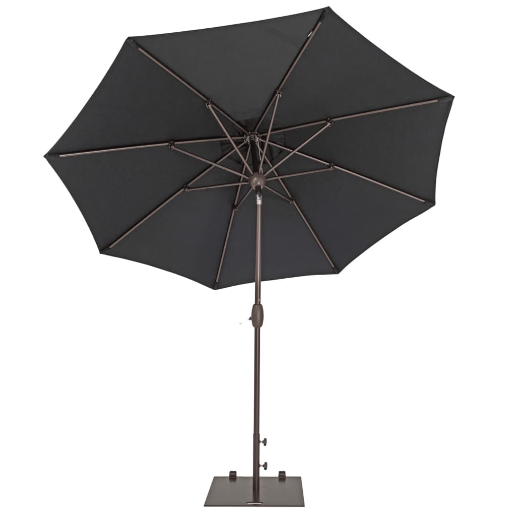 Sorara Outdoor Living Faro Parasol Zwart O330Cm Brons Frame sorara outdoor living kopen in de aanbieding