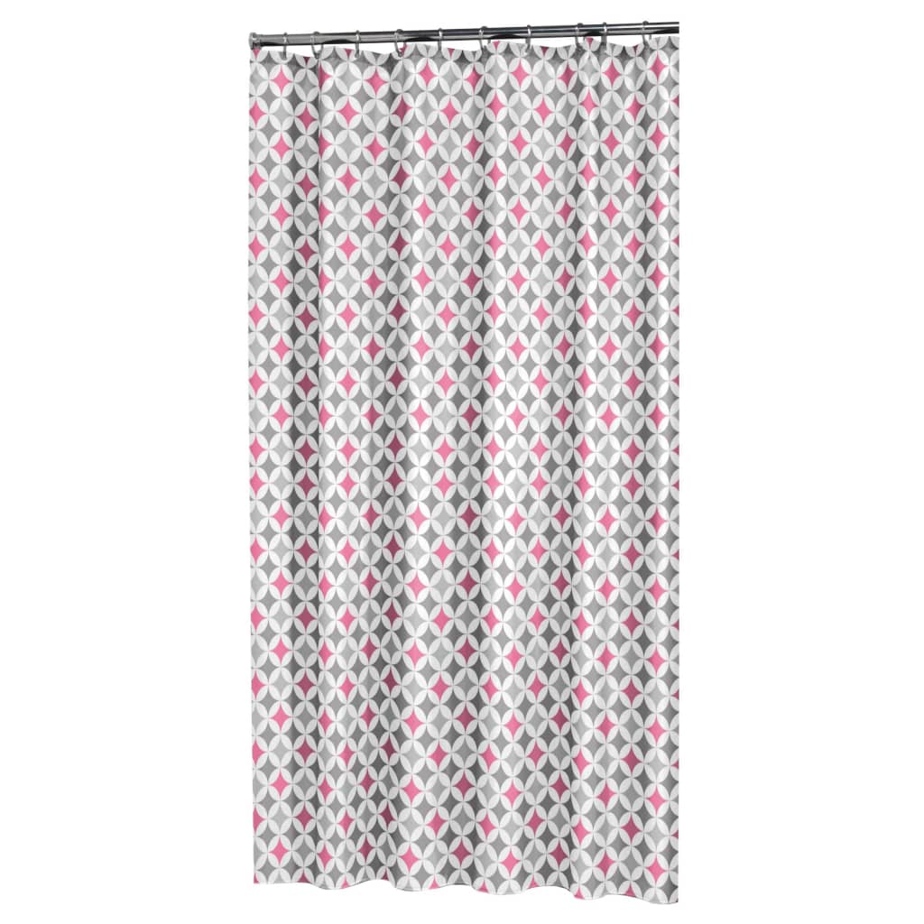 Afbeelding Sealskin Douchegordijn Diamonds 180x200 cm polyester roze door Vidaxl.nl