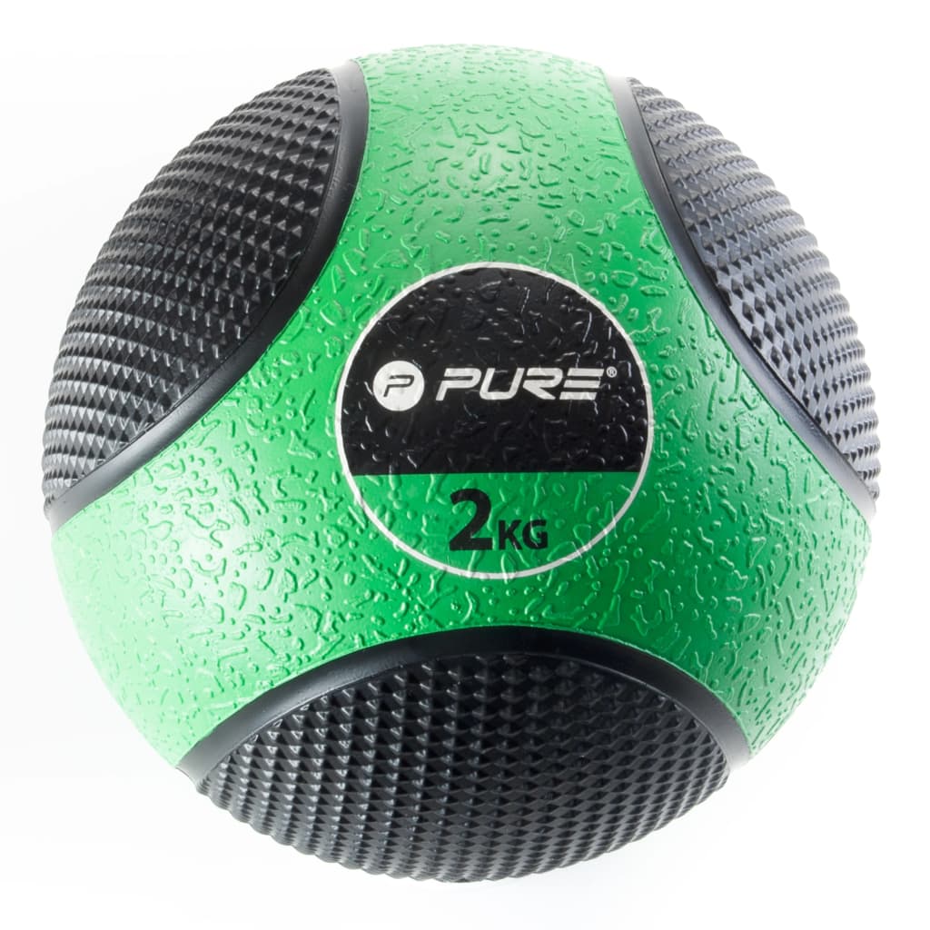 Afbeelding Pure2Improve medicine Ball 2 kg groen/zwart door Vidaxl.nl