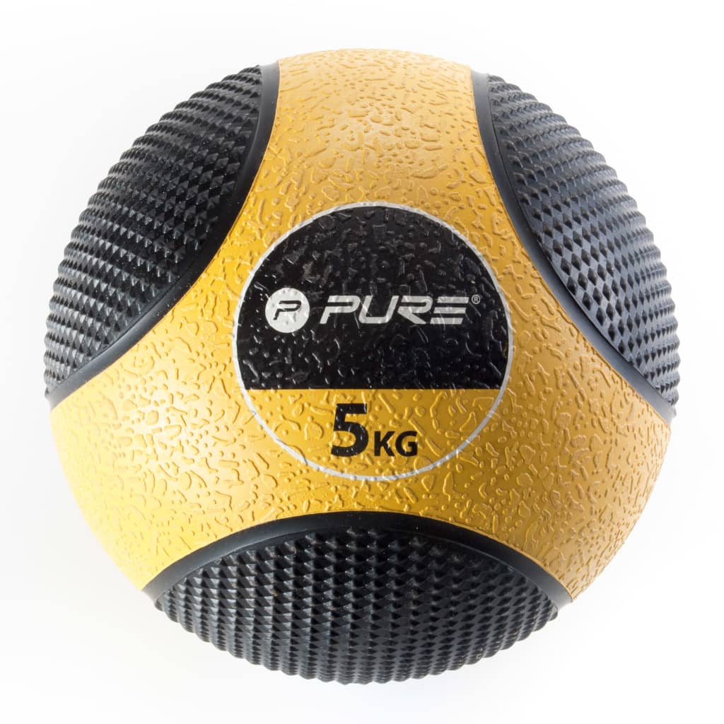 Pure2Improve medicine Ball 5 kg geel/zwart