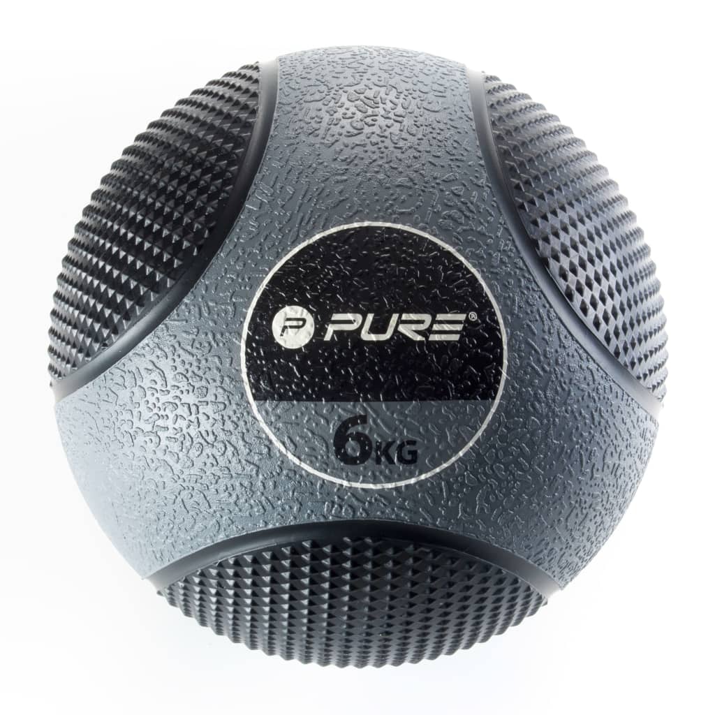 Pure2Improve medicine Ball 6 kg grijs/zwart