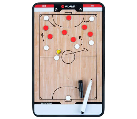 Pure2Improve Planșă tactică antrenor de fotbal în sală 35 x 22 cm