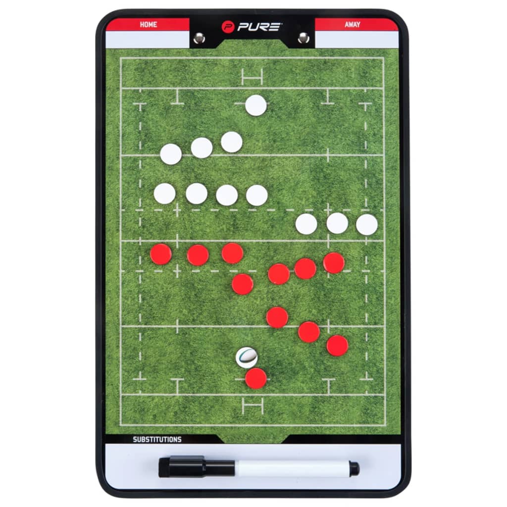 Pure2Improve Coach bord dubbelzijdig rugby 35x22 cm P2I100670 online kopen